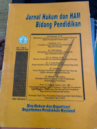 Image of JURNAL HUKUM DAN HAM BIDANG PENDIDIKAN