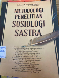 Image of METODOLOGI PENELITIAN SOSIOLOGI SASTRA
