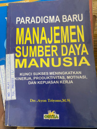 Image of PARADIGMA BARU MANAJEMEN SUMBER DAYA MANUSIA