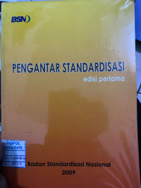 Image of PENGANTAR STANDARDISASI