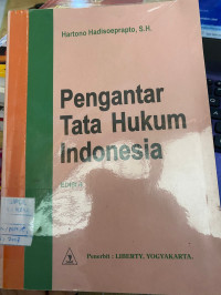 Image of PENGANTAR TATA HUKUM INDONESIA