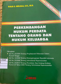 Image of PERKEMBANGAN HUKUM PERDATA TENTANG ORANG DAN HUKUM KELUARGA