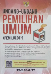 Image of UNDANG-UNDANG PEMILIHAN UMUM (PEMILU) 2019